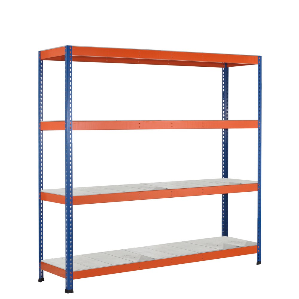 Produktabbildung: SCHULTE Weitspannregal, mit Stahlpaneelen, GF, HxBxT 2.438 x 1.536 x 621 mm