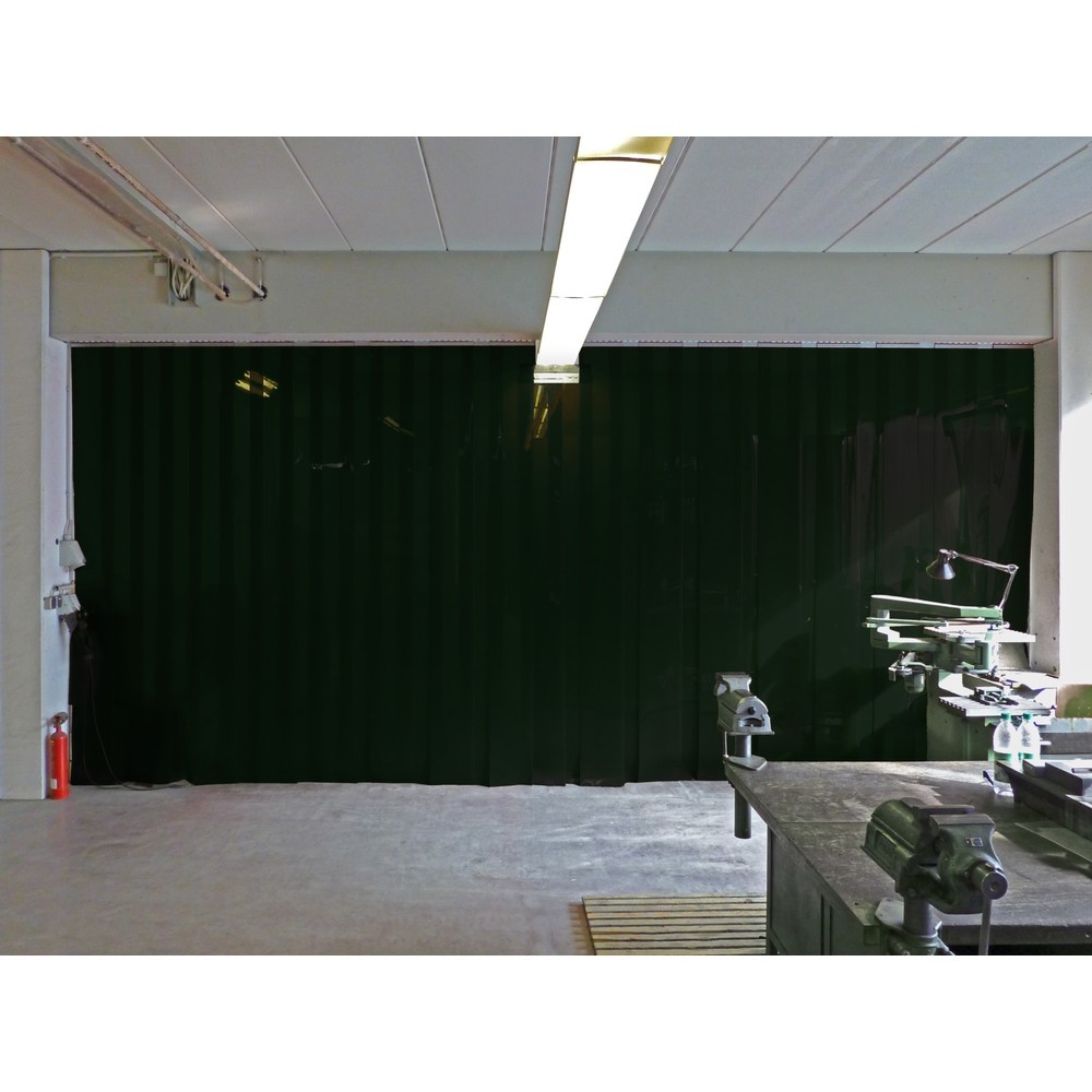 Produktabbildung Nr. 2: Schweißerschutz-Lamellenvorhang, Streifen 2x 300 mm, Überlappung 54 mm, Höhe 2.000 mm