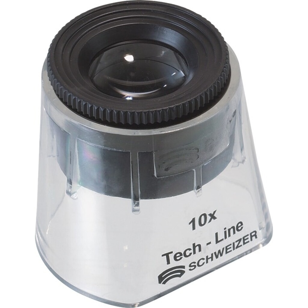 SCHWEIZER Standlupe Tech-Line, Fix, Vergrößerung 10x, Linsen-Ø 30 mm Produktabbildung: SCHWEIZER Standlupe Tech-Line, Fix, Vergrößerung 10x, Linsen-Ø 30 mm