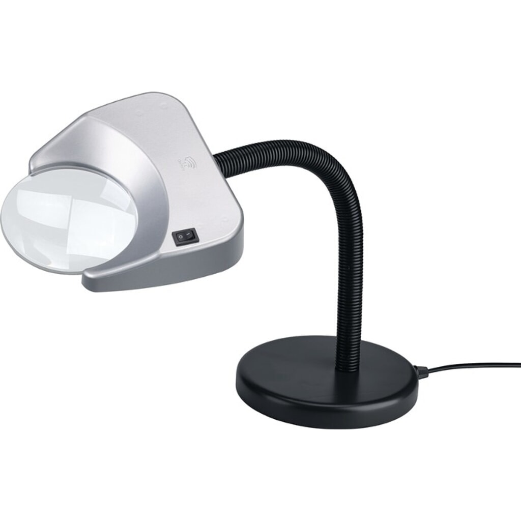 SCHWEIZER Standlupenleuchte Tech-Line, LED, Vergrößerung 2x, Linsen-Ø 120 mm Produktabbildung: SCHWEIZER Standlupenleuchte Tech-Line, LED, Vergrößerung 2x, Linsen-Ø 120 mm