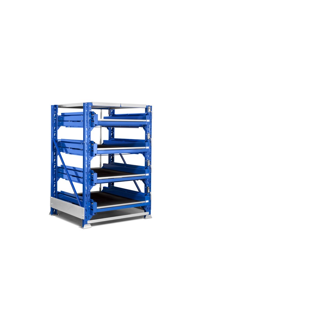 Produktabbildung Nr. 2: Schwerlast-Auszugsregal mit 4 Schubfächern, Tragkraft 600 kg, 100 % Auszugstiefe