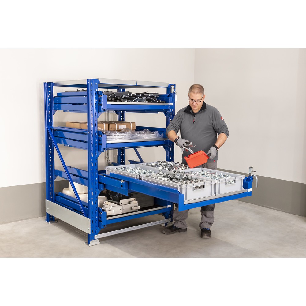 Produktabbildung Nr. 4: Schwerlast-Auszugsregal mit 4 Schubfächern, Tragkraft 600 kg, 100 % Auszugstiefe