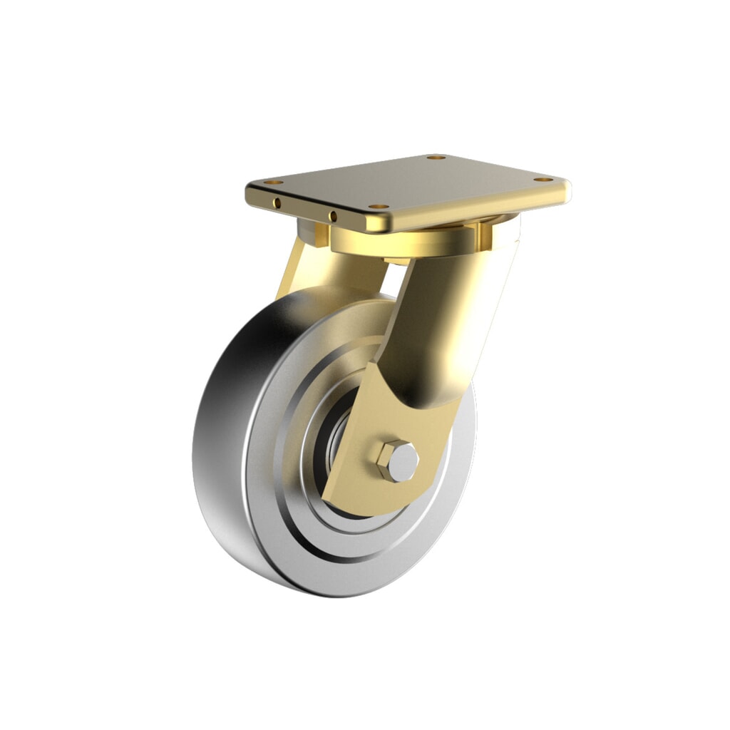 Wicke Schwerlast-Lenkrolle Stahl, Ø x Breite 100 x 40 mm, TK 1.700 kg Produktabbildung: Wicke Schwerlast-Lenkrolle Stahl, Ø x Breite 100 x 40 mm, TK 1.700 kg