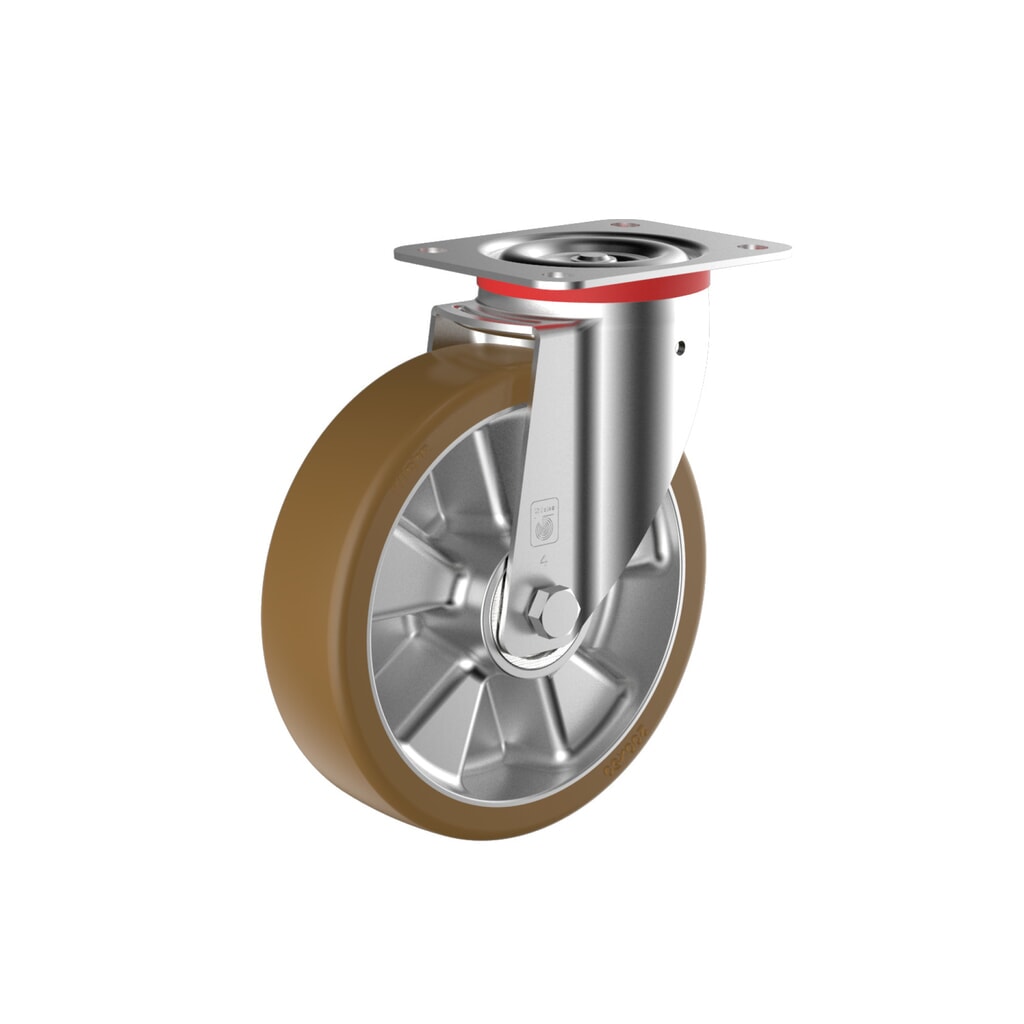 Produktabbildung: Schwerlast-Lenkrolle Wicke Topthane® PU, Ø x Breite 100 x 40 mm, Ausladung 38 mm, TK 200 kg