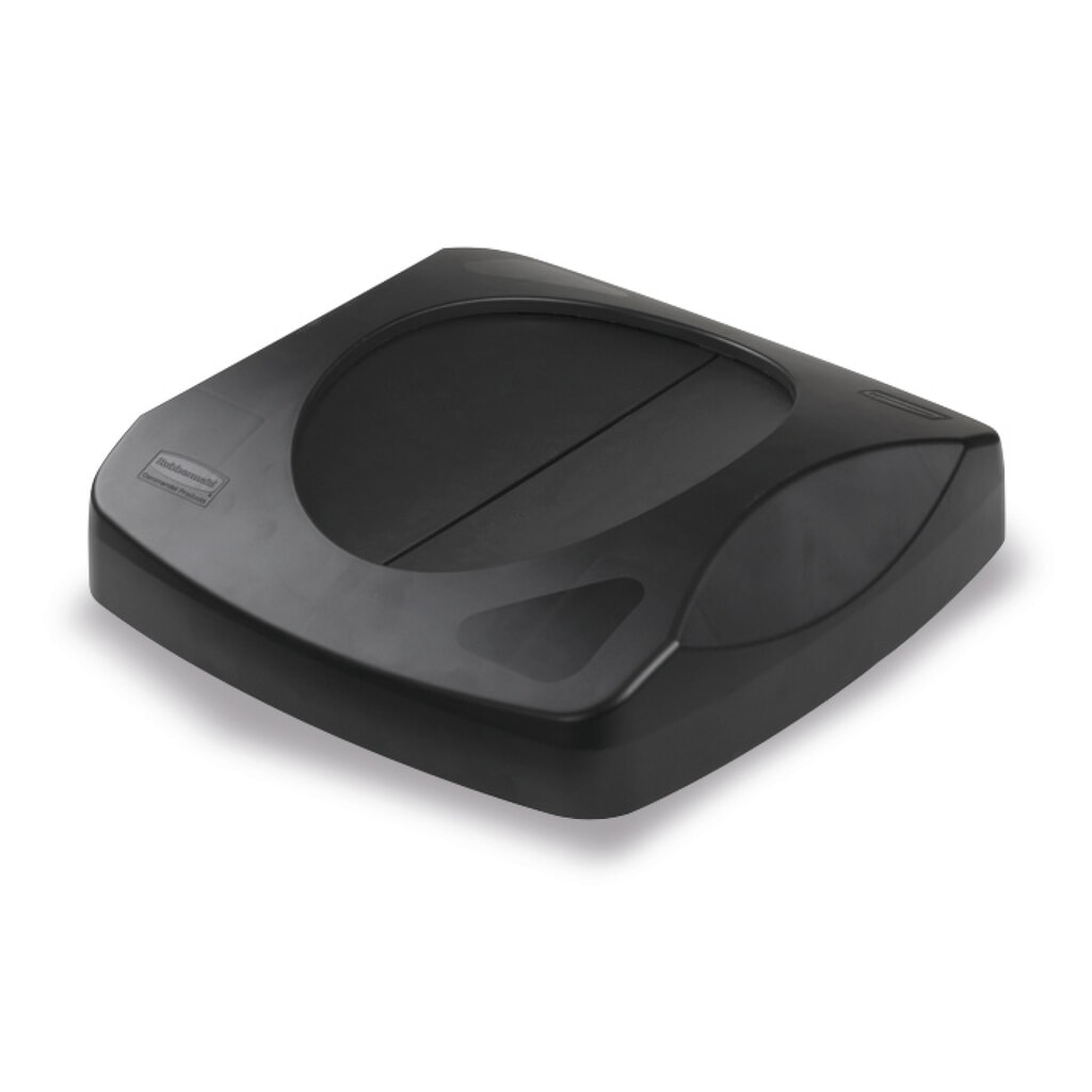 Schwingdeckel für Rubbermaid® Wertstoffsammler, 87 Liter, schwarz Produktabbildung: Schwingdeckel für Rubbermaid® Wertstoffsammler, 87 Liter, schwarz