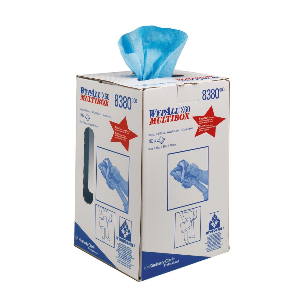 Zdjęcie produktu: Ściereczki WYPALL X60, wys. 420 x 245 mm, zestaw multibox, niebieski