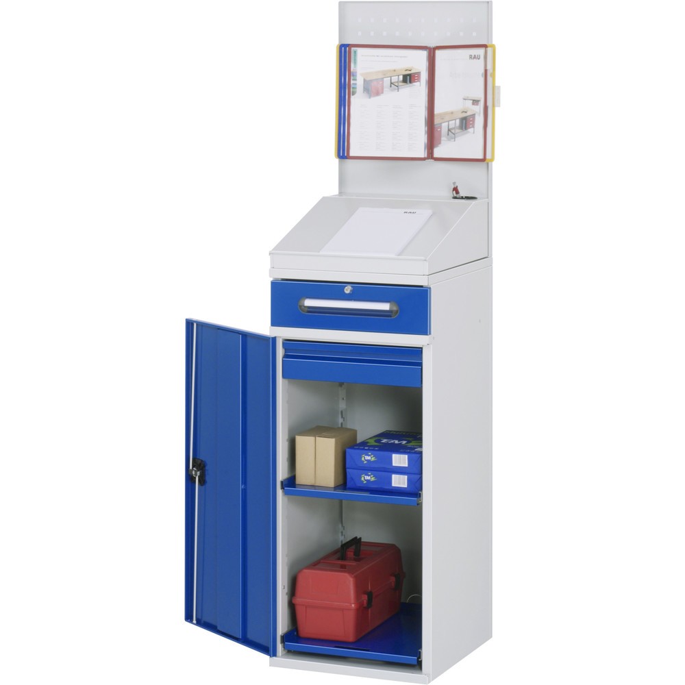 Immagine del prodotto: Armadio scrittoio RAU, HxBxT 1.110-1.770 x 450 x 520 mm, cassetti 1 x 80, 1 x 120 mm