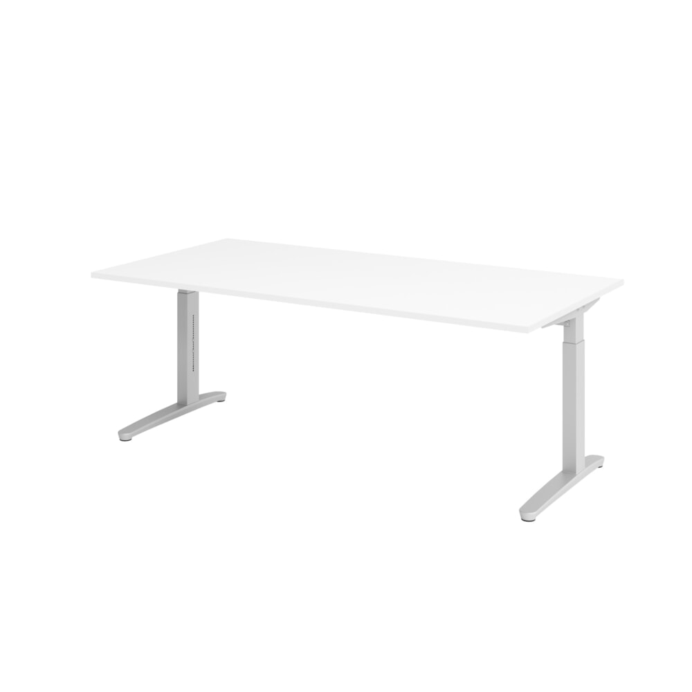 Immagine del prodotto n. 1: Hammerbacher scrivania regolabile manualmente in altezza, piedino a C, LxP 2.000 x 1.000 mm, bianco