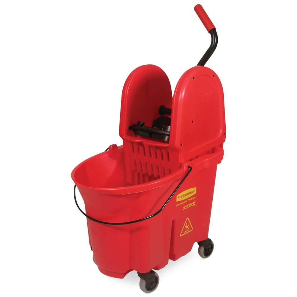 Illustration du produit: Seau essoreur WaveBrake® Combo, presse avec levier central, 33 litres, rouge