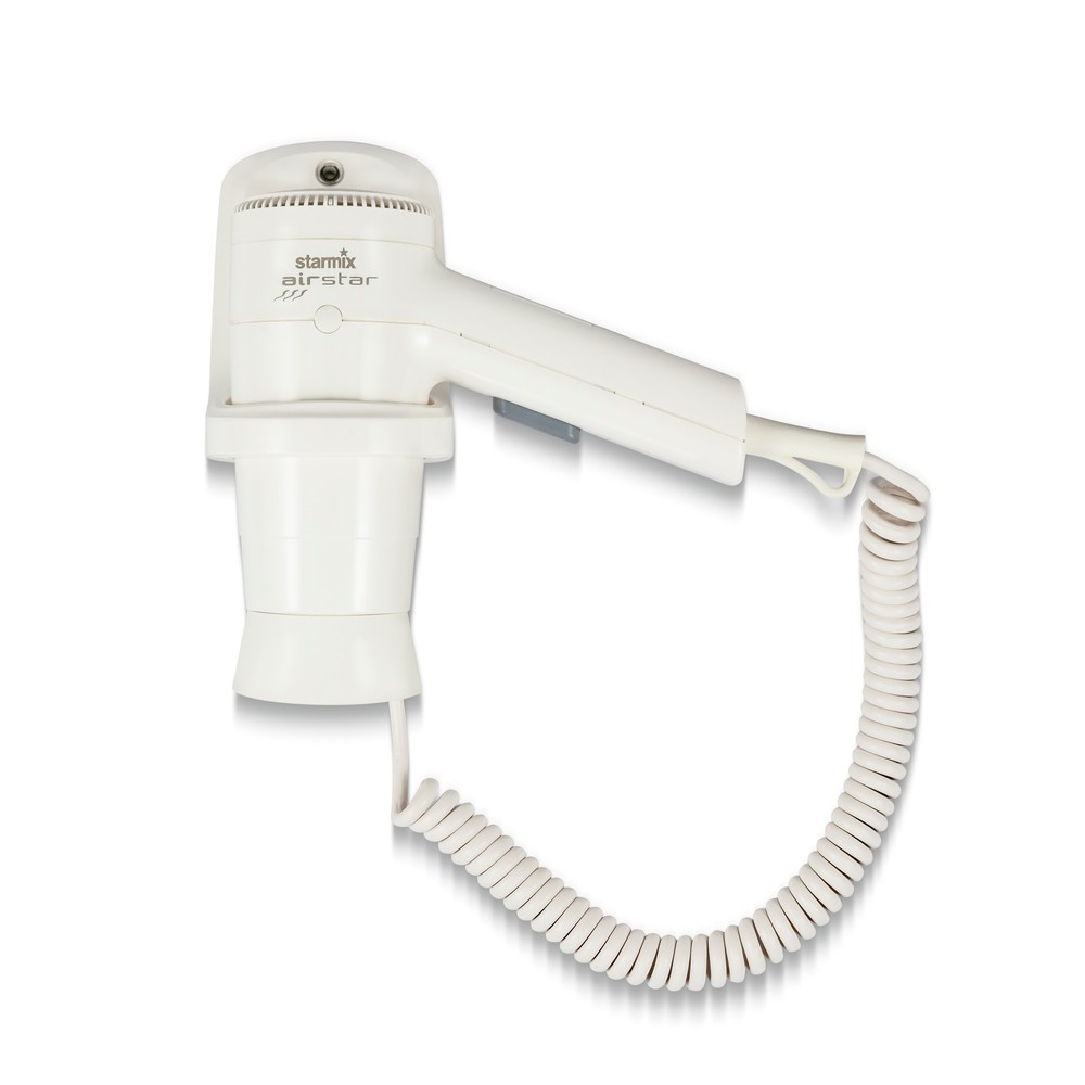 Illustration du produit: Sèche-cheveux manuel starmix HFSW 12, 1.200 W, support mural inclus, blanc