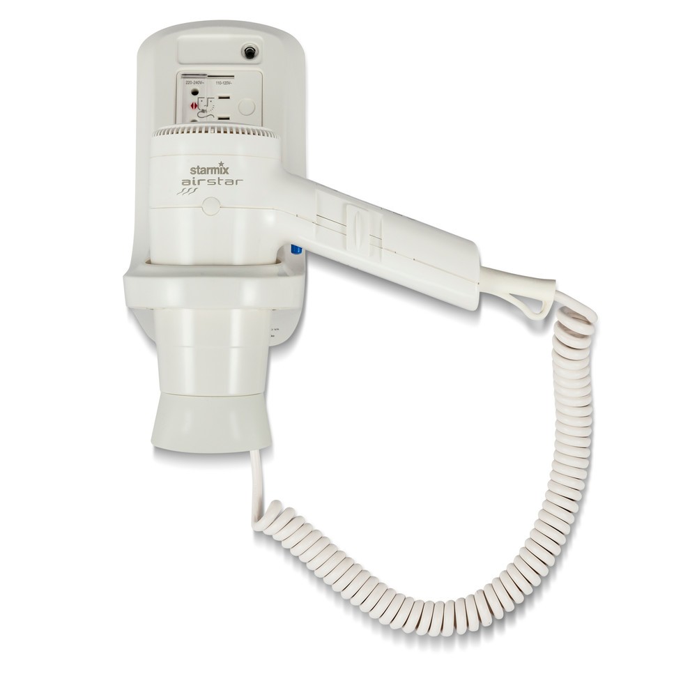 Illustration du produit: Sèche-cheveux manuel starmix HFTW 12 R, 1.200 W, support mural inclus, blanc
