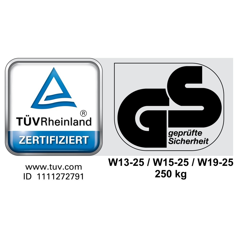 Immagine del prodotto n. 2: Sedia girevole da lavoro meychair Workster Komplex XXL, altezza seduta 470-610 mm, portata 250 kg, ruote