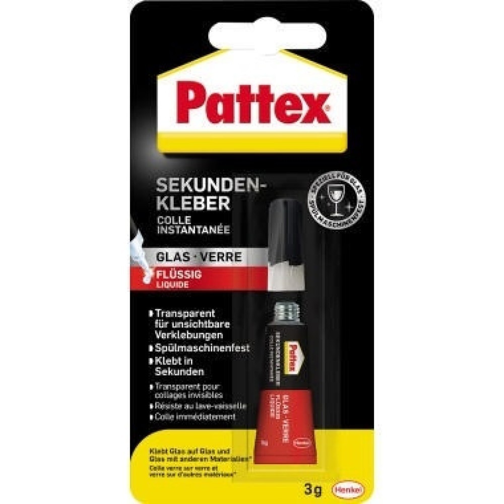 Produktabbildung: Pattex Sekundenkleber 9H PSV1C Glas Flüssig 3g