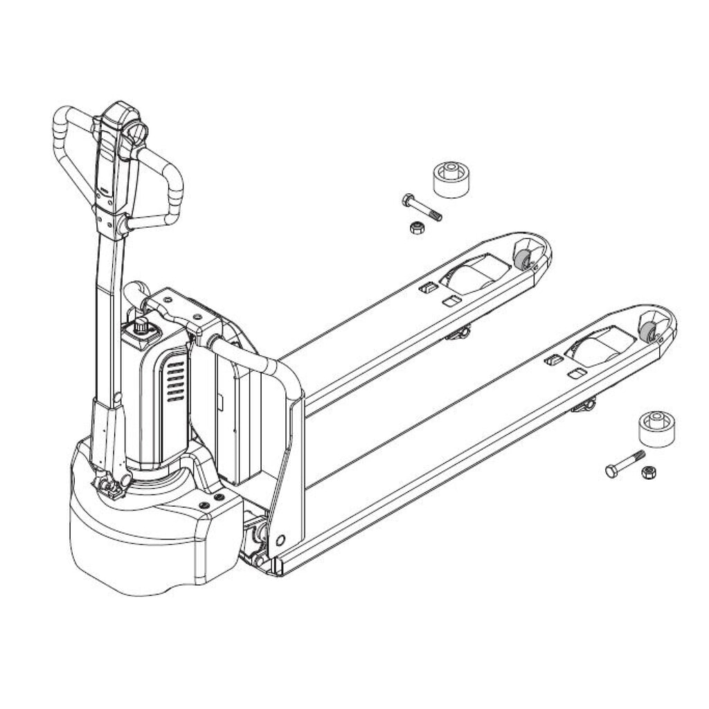 Self-Service-Kit für Elektro-Hubwagen Ameise® PTE 1.1 - Einfahrrollenwechsel, 7-teilig Produktabbildung Nr. 2: Self-Service-Kit für Elektro-Hubwagen Ameise® PTE 1.1 - Einfahrrollenwechsel, 7-teilig