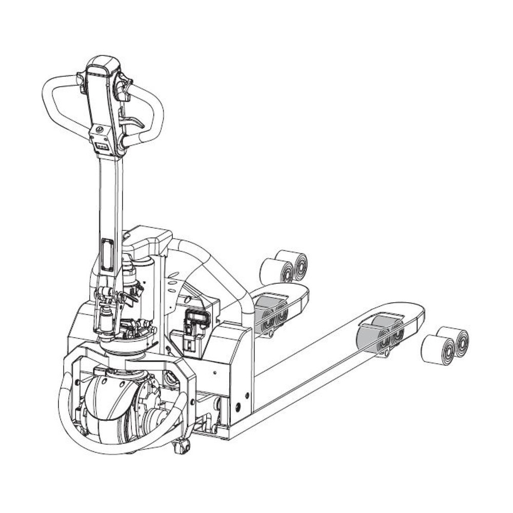 Produktabbildung Nr. 2: Self-Service-Kit für Elektro-Hubwagen Ameise® PTE 1.3 - Lastrollenwechsel, 21-teilig