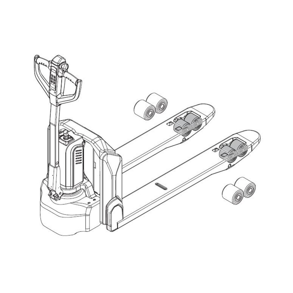 Produktabbildung Nr. 2: Self-Service-Kit für Elektro-Hubwagen Ameise® PTE 1.5 - Lastrollenwechsel, 29-teilig
