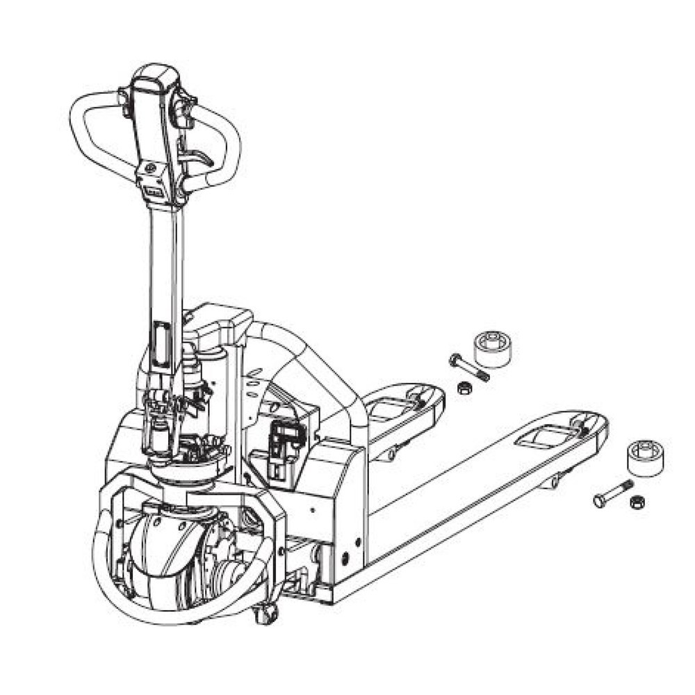 Produktabbildung Nr. 2: Self-Service-Kit für Jungheinrich Elektro-Hubwagen AME 13 - Einfahrrollenwechsel, 7-teilig