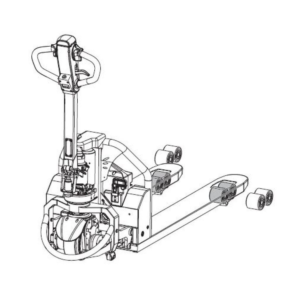 Produktabbildung Nr. 2: Self-Service-Kit für Jungheinrich Elektro-Hubwagen AME 13 - Lastrollenwechsel, 21-teilig