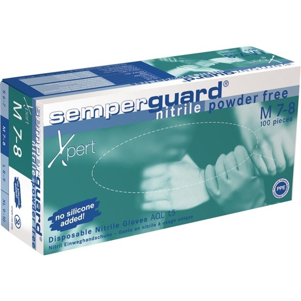 Produktabbildung Nr. 2: SEMPERIT Einweghandschuh SEMPERGUARD NITRIL XPERT SEMPERMED, Nitril, Größe 9-10 blau, 90 Stück / Box, EN 420, EN 374, EN 455, EN 421 Kat. III