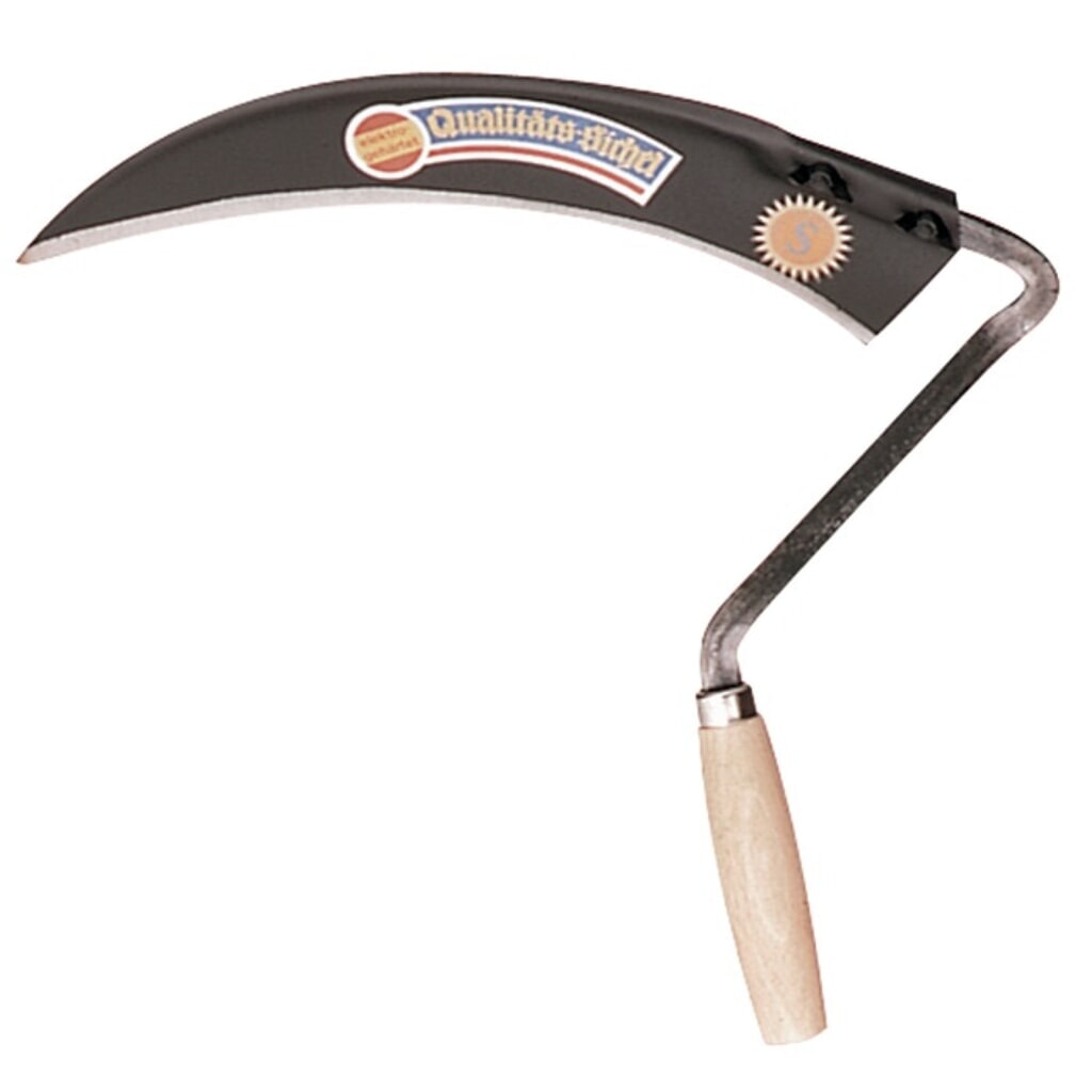 Sensensichel L.340mm halbgeschmiedet,m. Schneidenschutz geschliffen Produktabbildung: Sensensichel L.340mm halbgeschmiedet,m. Schneidenschutz geschliffen