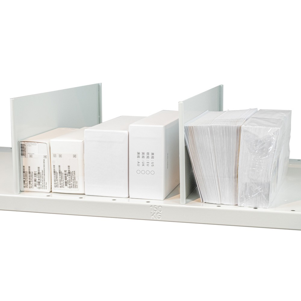 N° de l'image du produit 2 : Séparateur enfichable en tôle pour rayonnage à tablettes SCHULTE, convient pour tablette MULTIplus150, HxP 140 x 400 mm