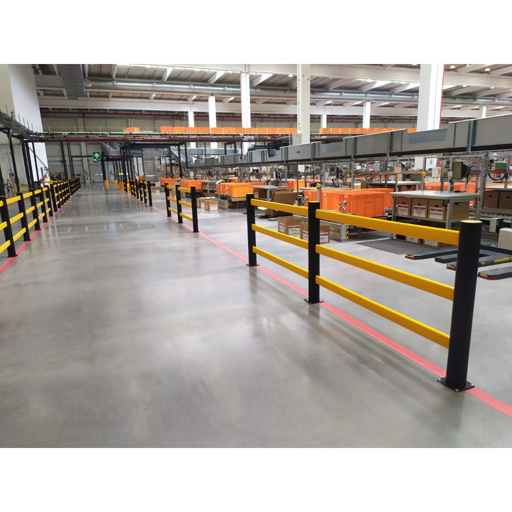 N° de l'image du produit 2 : A-SAFE Poteau d’extrémité / d’angle à 90° pour rambarde de protection contre les chocs eFlex en MEMAPLEX®, pour l’intérieur et l’extérieur, Hxl, HxP 1 181 x 180 mm