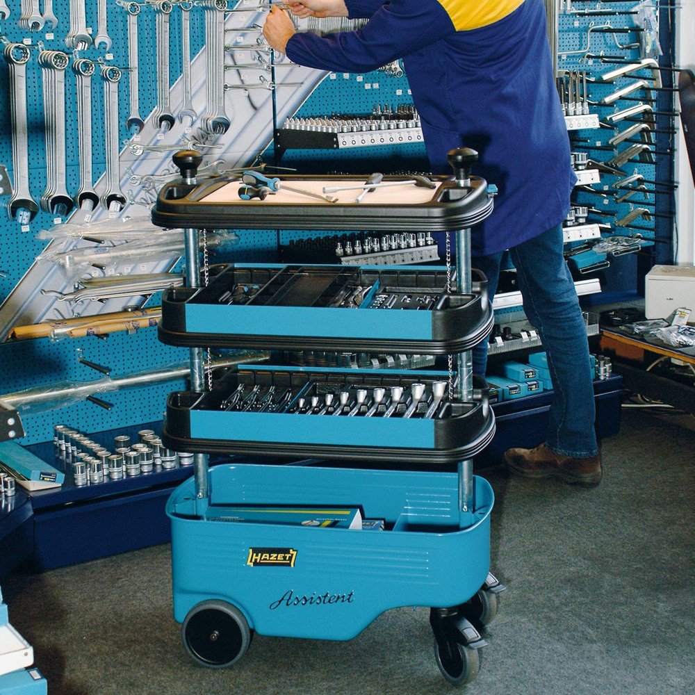 N° de l'image du produit 5 : Servante d'atelier HAZET® Assistent® Premium, abaissable, HxlxP 1 002 x 725 x 398 mm