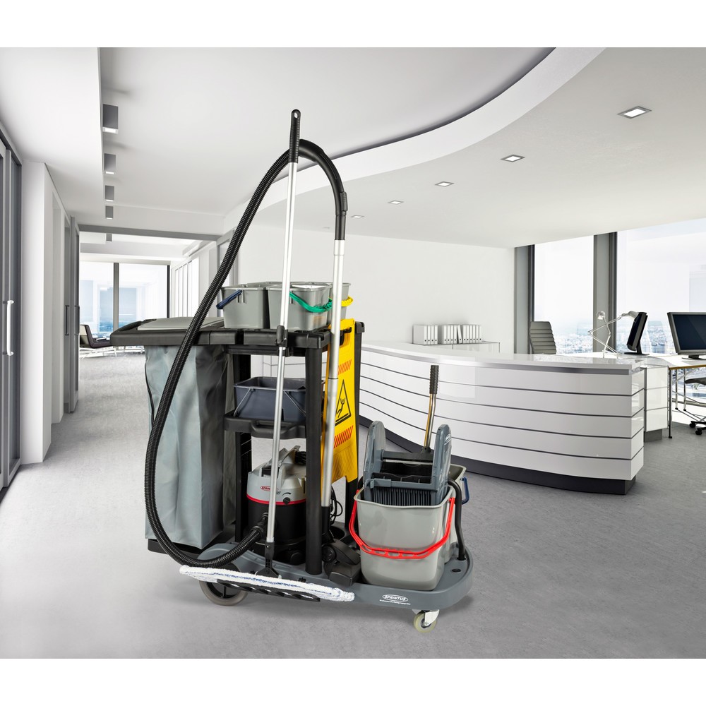 Productafbeelding nr. 7: Servicewagen set 2, emmer 2x 17 liter + 4x 4 liter, veegmop met Premium-mop 500 mm