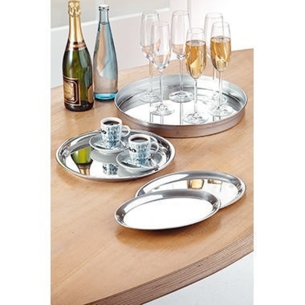 Produktabbildung: Esmeyer Serviertablett 400-1265 22x29cm oval Edelstahl