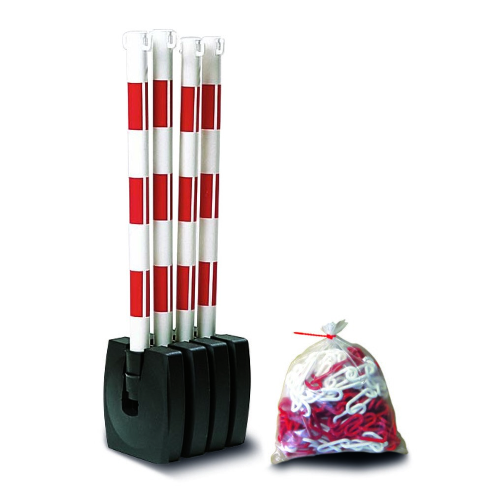 Immagine del prodotto: Guarda-Flex - Set di supporto per catene, 4 cavali+catena da 10 m, rosso/bianco