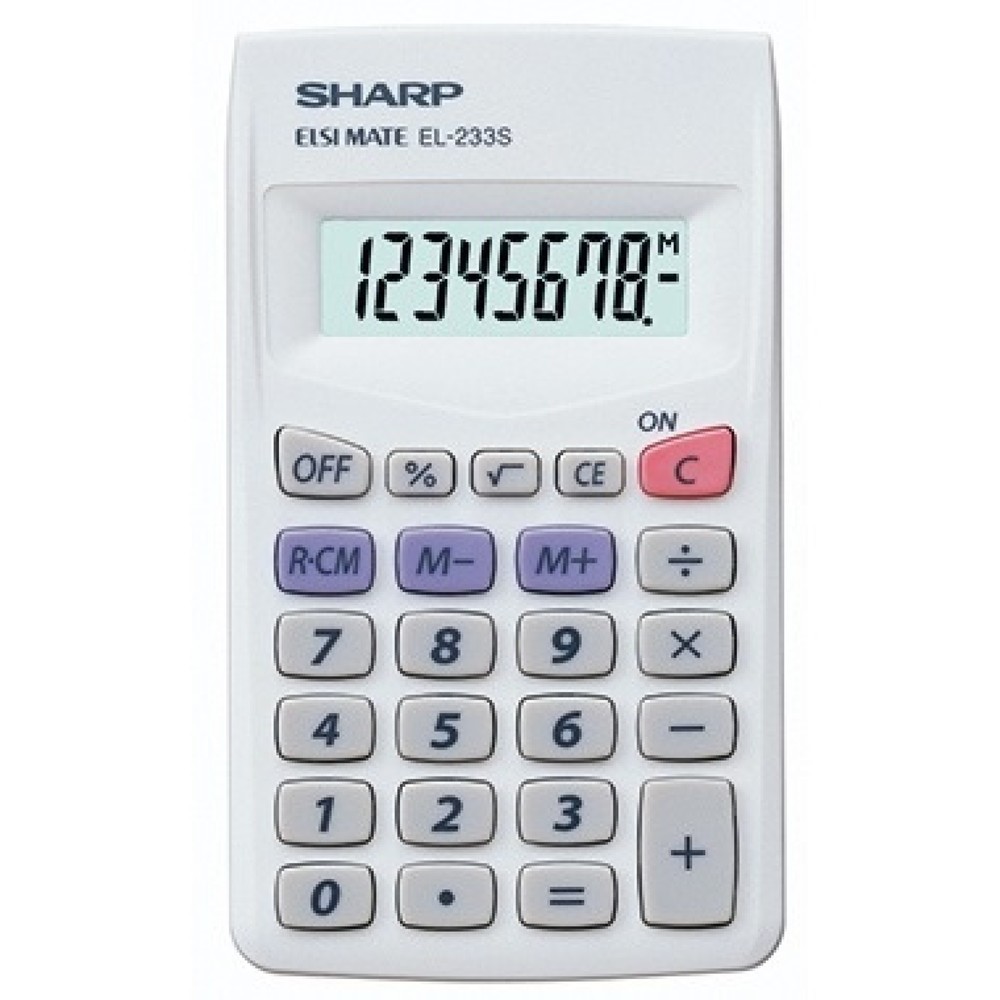 Produktabbildung: Sharp Tischrechner EL-233S 8Zeichen Batterie ws