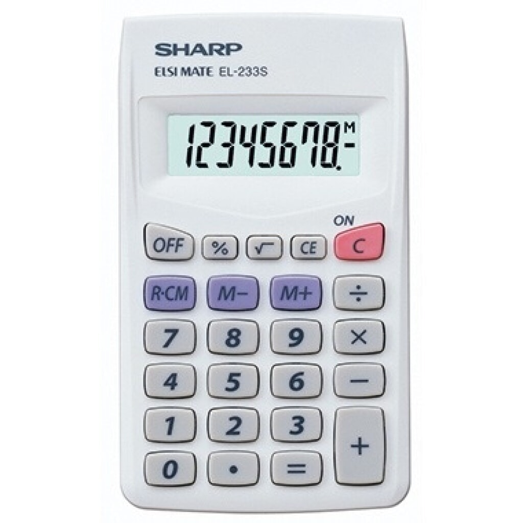 Produktabbildung: Sharp Tischrechner EL-233S 8Zeichen Batterie ws