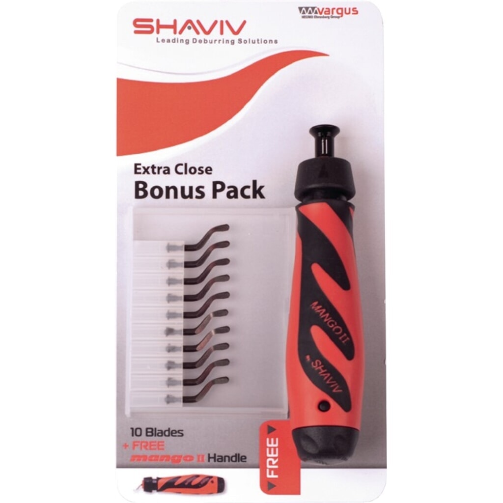 SHAVIV Entgraterset Mango II Handgriff m.Klingen B10 (HSS) Produktabbildung: SHAVIV Entgraterset Mango II Handgriff m.Klingen B10 (HSS)