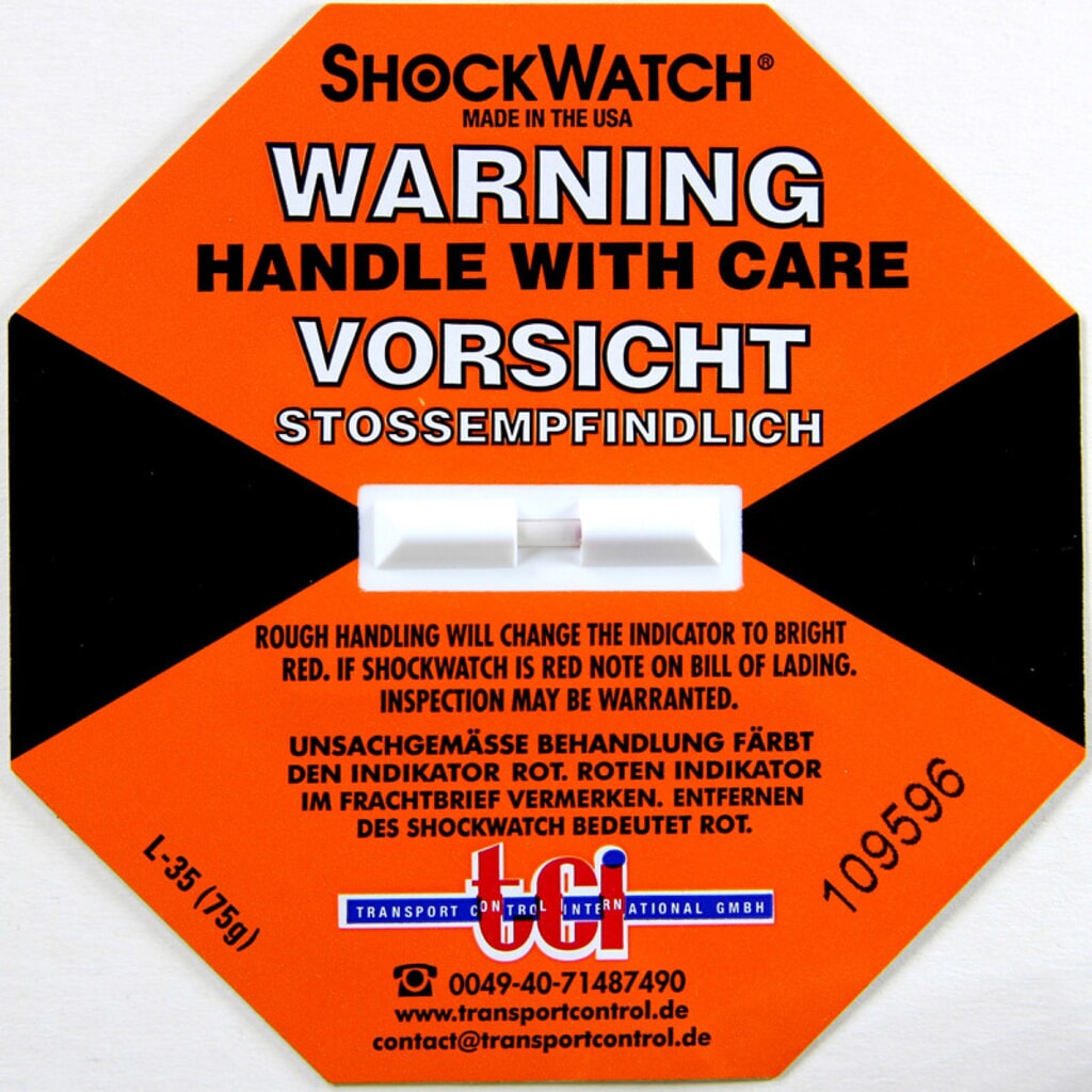 Shockindikator Shockwatch orange Produktabbildung: Shockindikator Shockwatch orange
