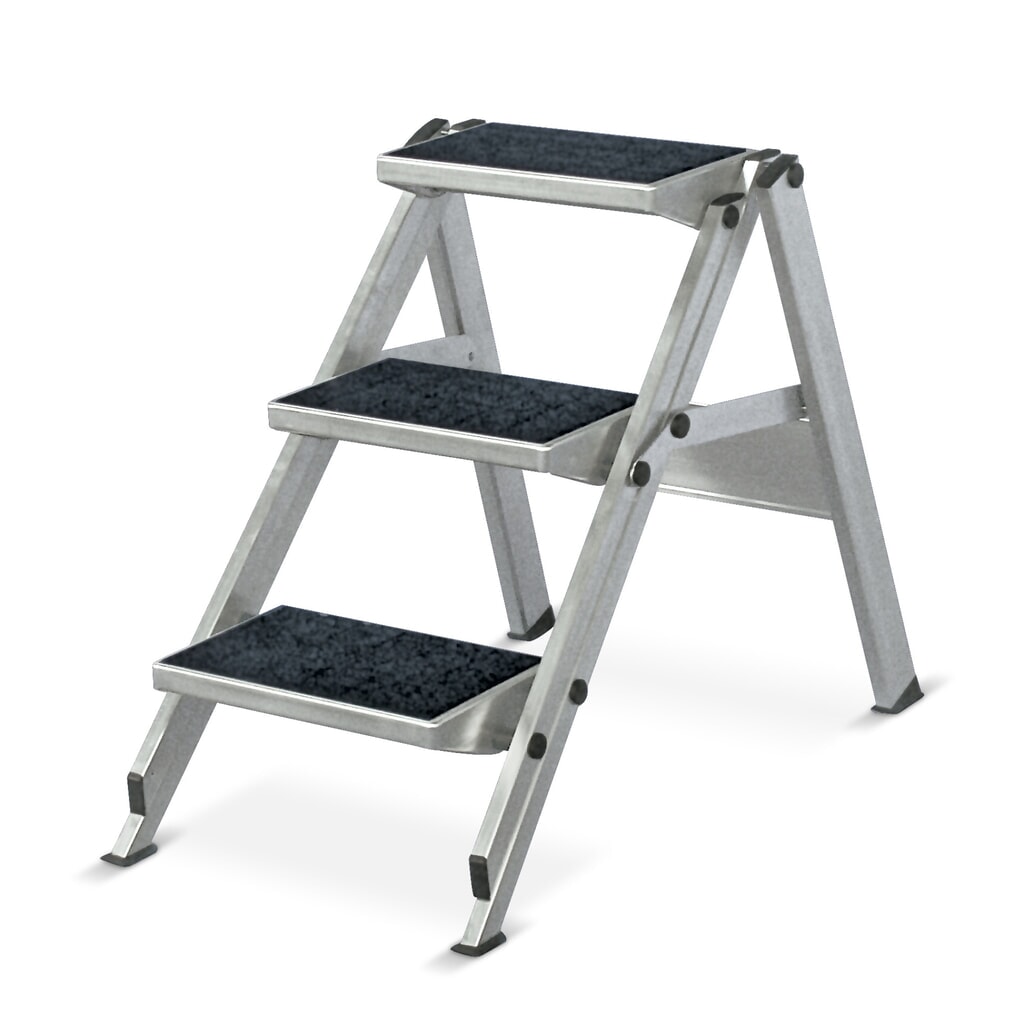 HYMER Sicherheits-Klapptreppe, Standhöhe 0,45 m Produktabbildung Nr. 1: HYMER Sicherheits-Klapptreppe, Standhöhe 0,45 m