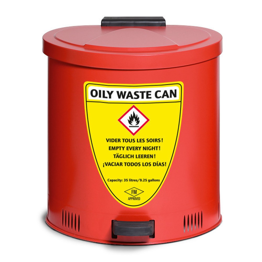 Produktabbildung Nr. 1: Sicherheits-Sammelbehälter SSB, Stahl, rot, 35 Liter