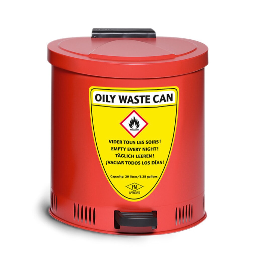 Sicherheits-Sammelbehälter SSB, Stahl, rot, 20 Liter Produktabbildung: Sicherheits-Sammelbehälter SSB, Stahl, rot, 20 Liter