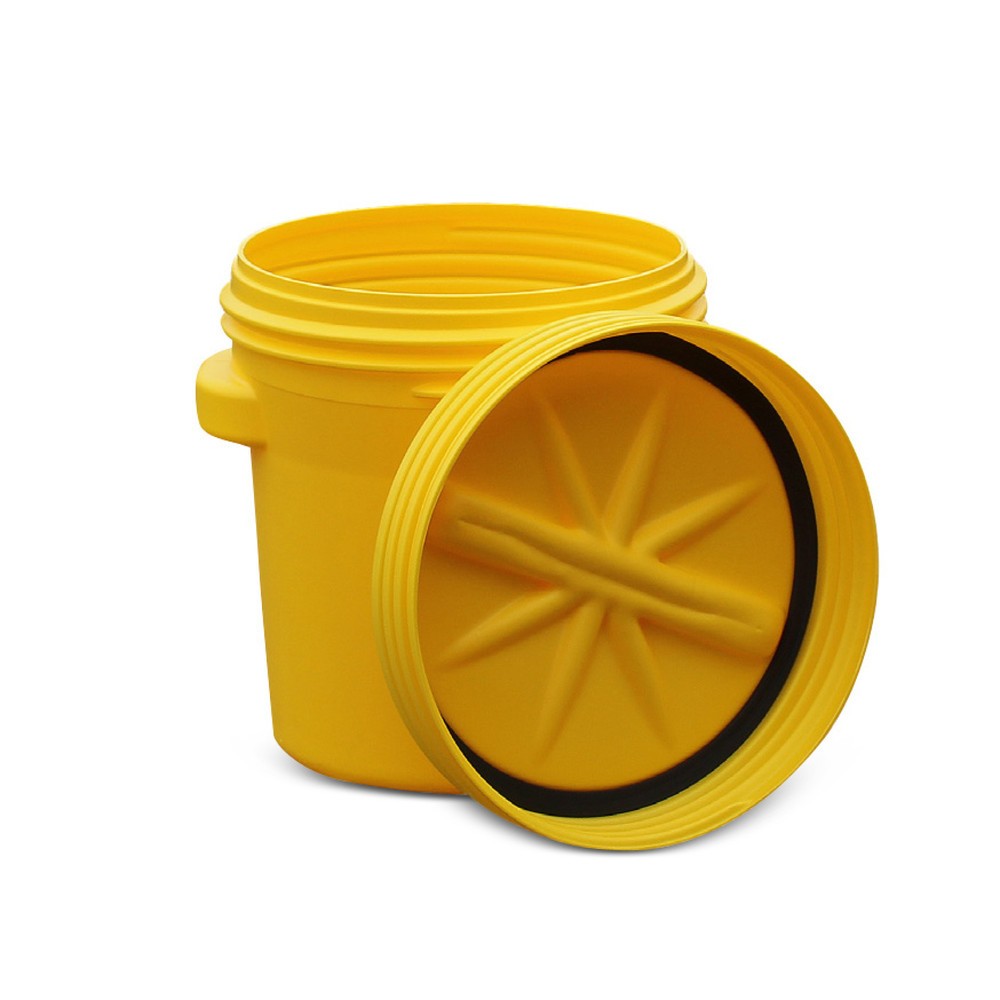 Produktabbildung: Sicherheitsfass aus HDPE, UN-Zulassung, mit Schraubdeckelverschluss und 2 Griffen, 77 l
