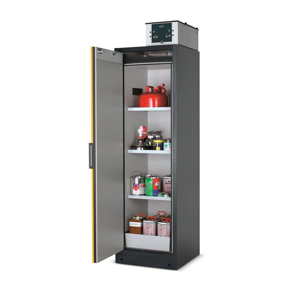 Produktabbildung Nr. 2: asecos® Sicherheitsschrank Q-PEGASUS/Typ 90, 4 Auszugswannen, HxBxT 1.953 x 1.193 x 615 mm, verkehrsrot