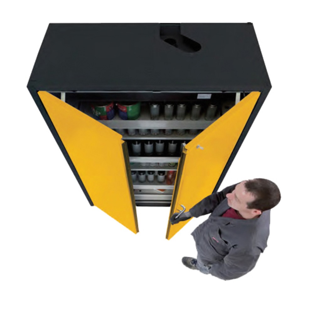 Produktabbildung Nr. 4: asecos® Sicherheitsschrank Q-PEGASUS/Typ 90, 3 Fachböden, HxBxT 1.953 x 599 x 615 mm, verkehrsrot