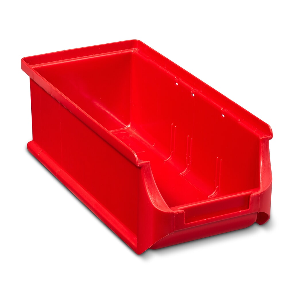 Allit Sichtlagerkasten, HxBxT 75 x 102 x 215 mm, rot Produktabbildung: Allit Sichtlagerkasten, HxBxT 75 x 102 x 215 mm, rot