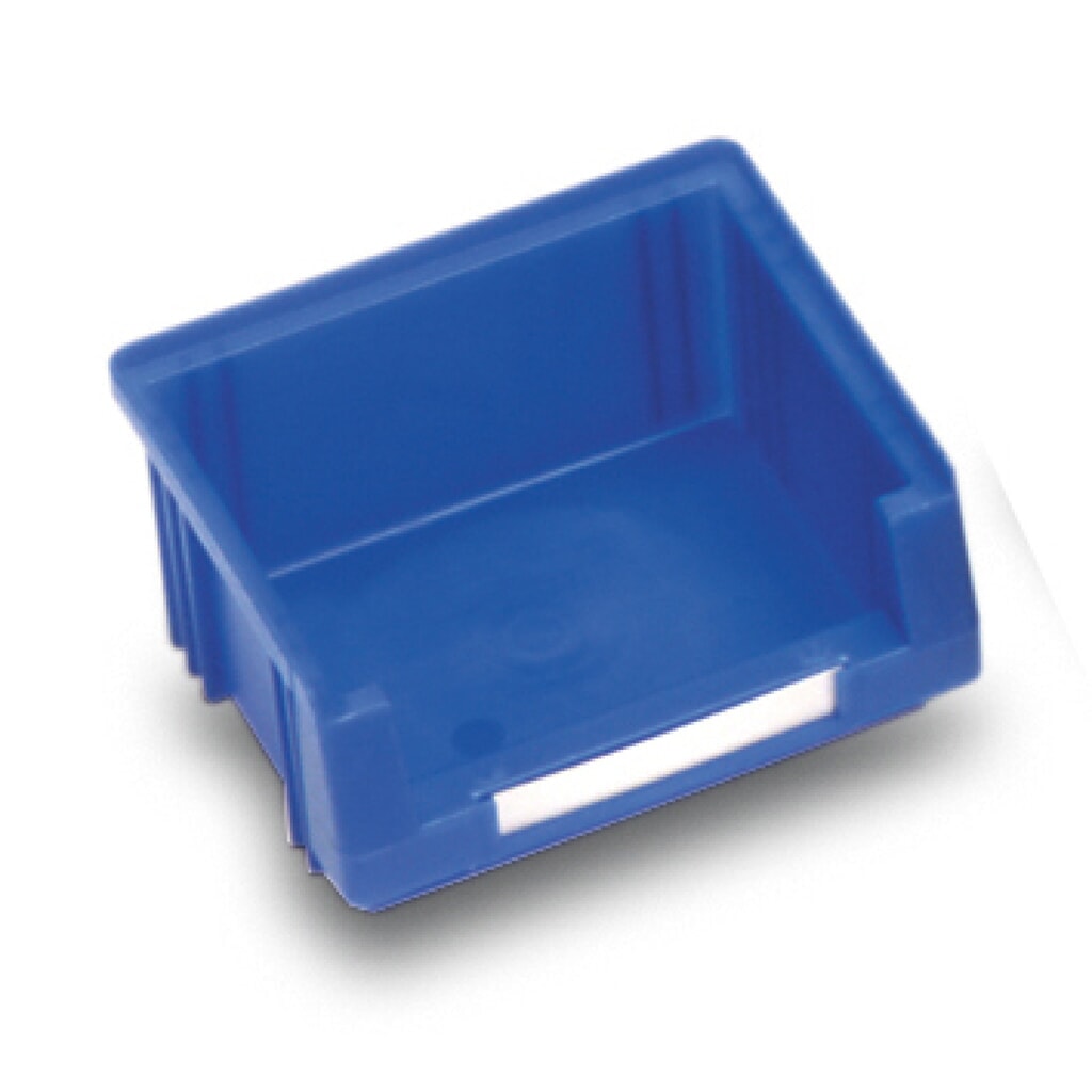 Produktabbildung: Sichtlagerkästen aus Polypropylen, HxBxT 50 x 102 x 89 mm, blau