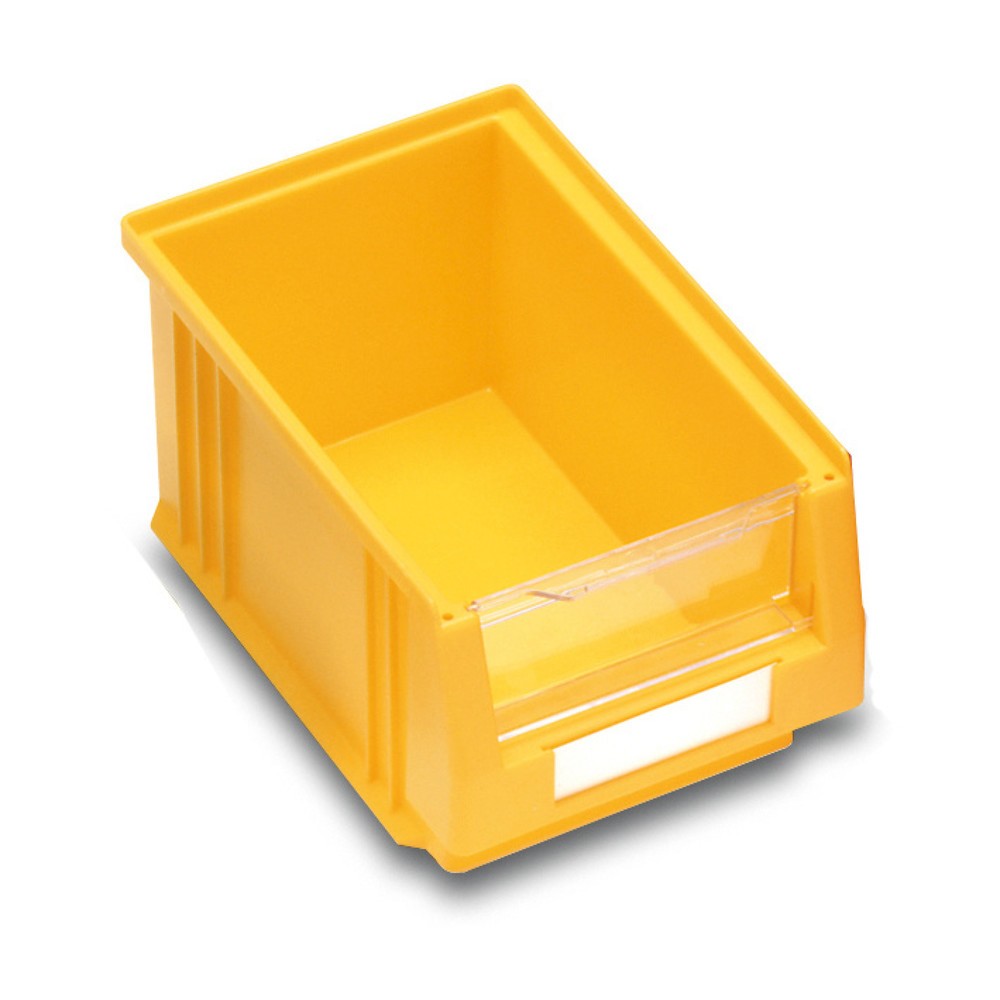 Produktabbildung: Sichtlagerkästen aus Polypropylen, HxBxT 125 x 150 x 230 mm, gelb