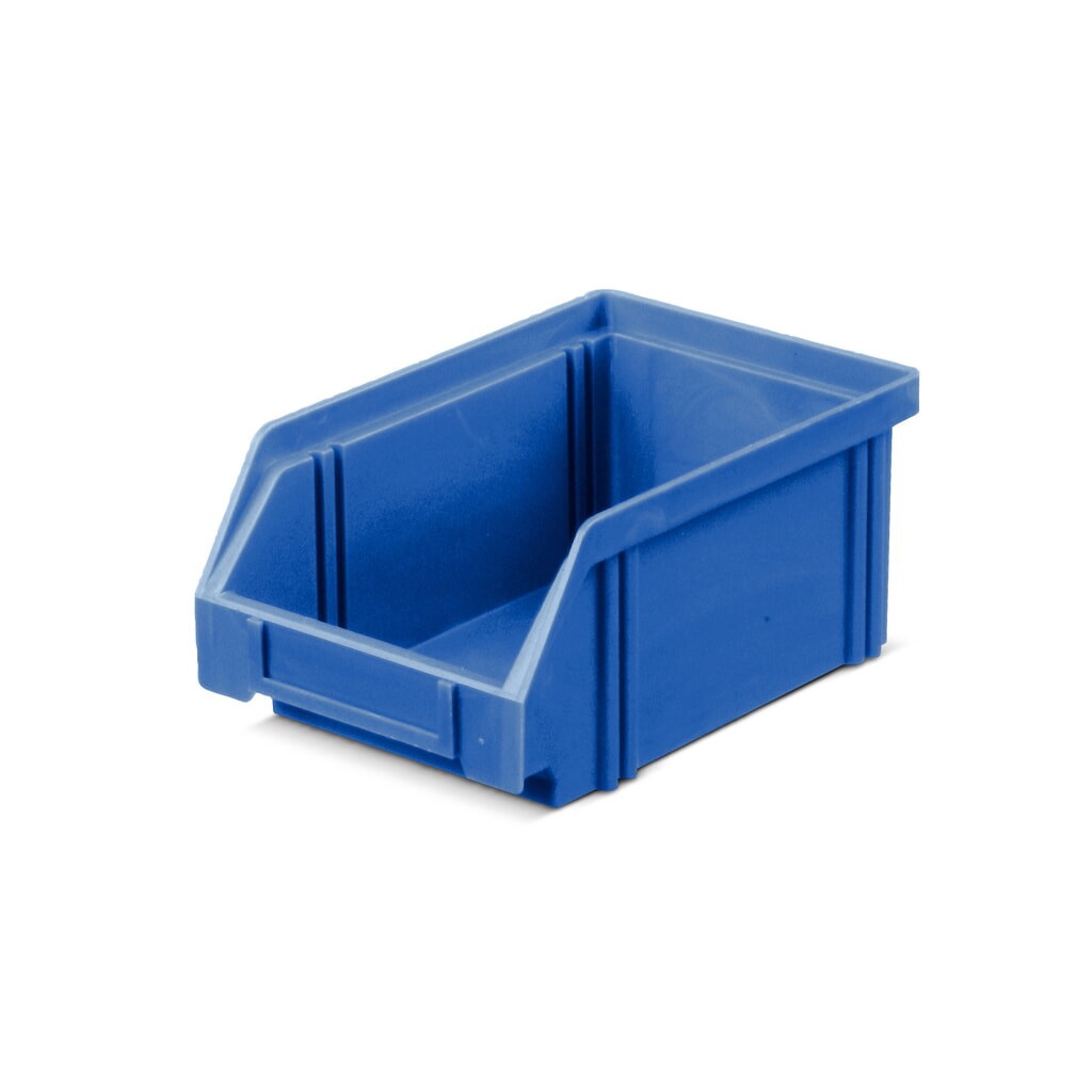 Produktabbildung: Sichtlagerkästen aus Polystyrol, HxBxT 75 x 105 x 160 mm, blau