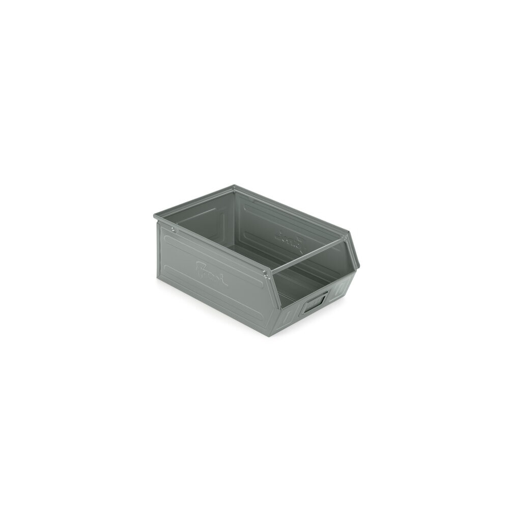 Produktabbildung Nr. 1: Fami Sichtlagerkasten, HxBxT 200 x 300 x 500 mm, Stahlblech, fehgrau, 6 Stk/VE