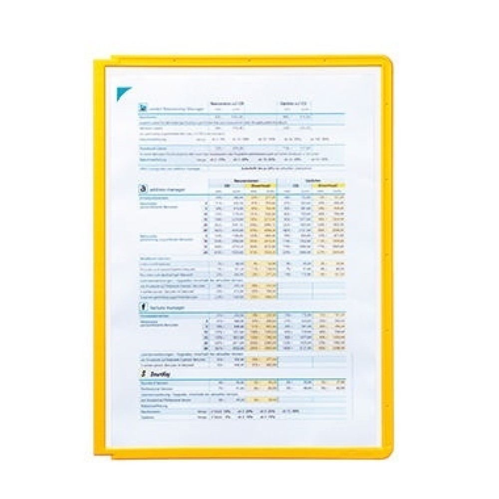 Produktabbildung Nr. 1: DURABLE Sichttafel SHERPA Panel 560604 DIN A4 PP gelb