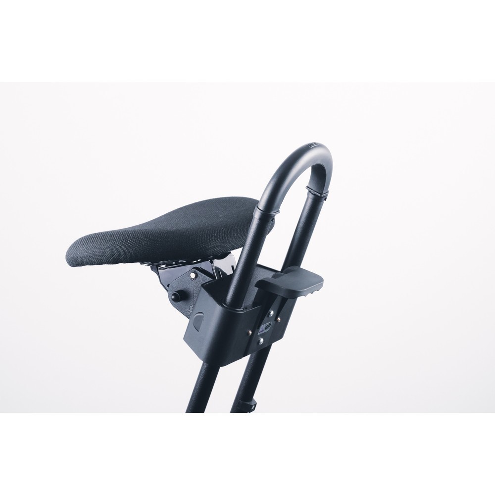 N° de l'image du produit 4 : Siège assis-debout à roulettes, revêtement en tissu, hauteur d'assise 610 à 860 mm, patins, pied