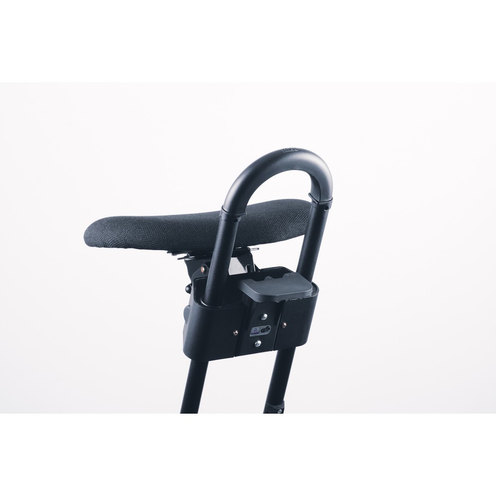 N° de l'image du produit 5 : Siège assis-debout à roulettes, revêtement en tissu, hauteur d'assise 610 à 860 mm, patins, pied