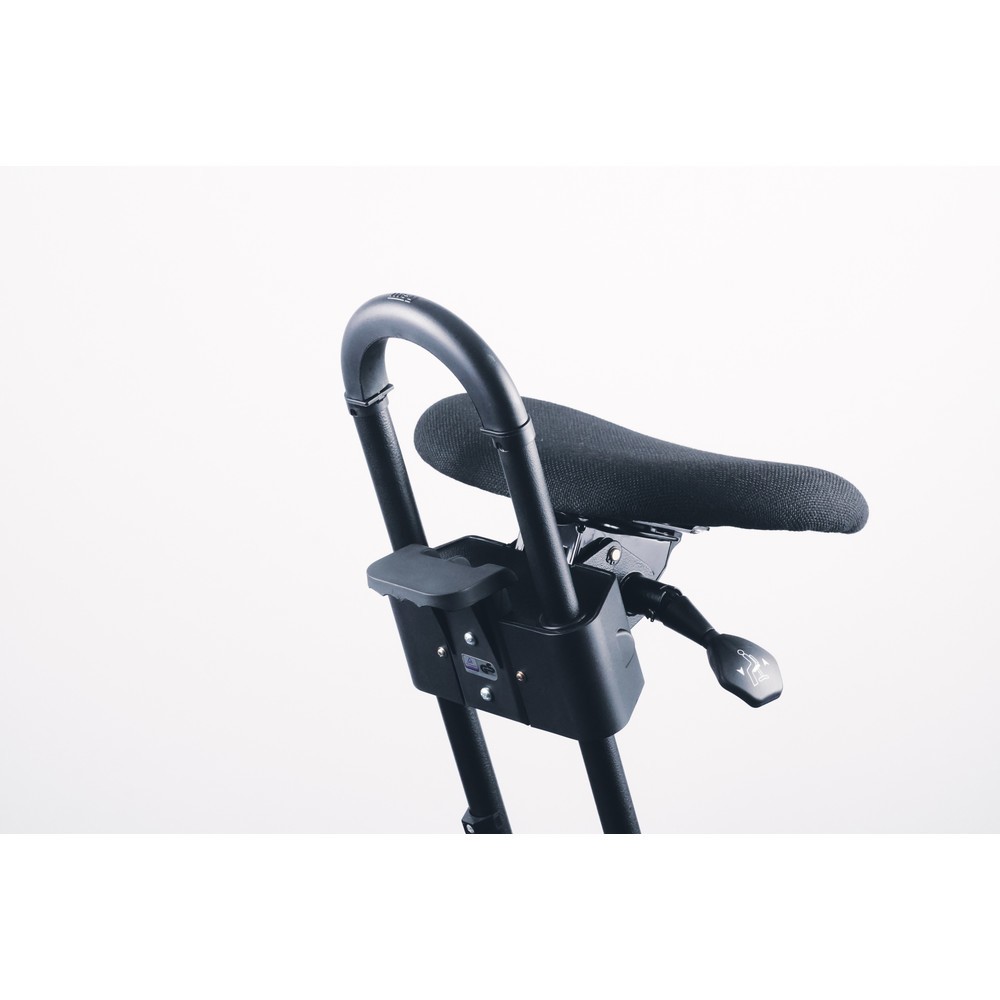 N° de l'image du produit 8 : Siège assis-debout à roulettes, revêtement en tissu, hauteur d'assise 610 à 860 mm, patins, pied