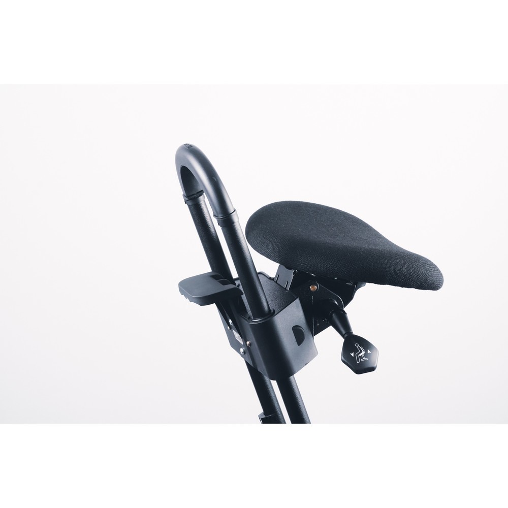 N° de l'image du produit 9 : Siège assis-debout à roulettes, revêtement en tissu, hauteur d'assise 610 à 860 mm, patins, pied